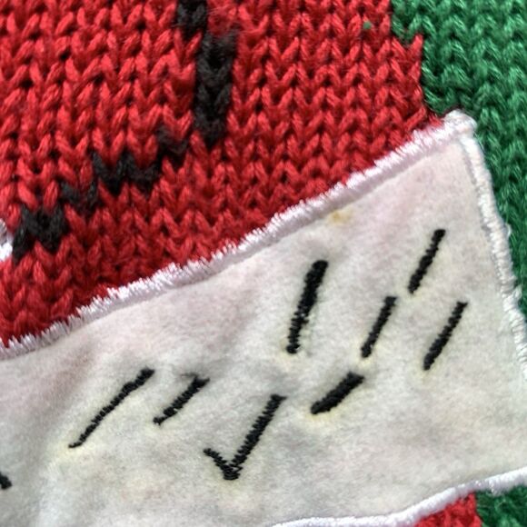 Vintage Saks Fifth Avenue Santa Golf Christmas Sweater Mountains Men's XL - Picture 6 of 9